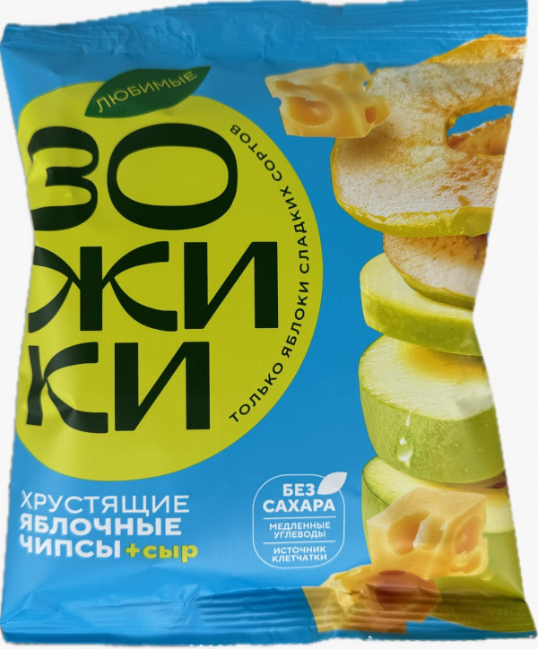 №1 Зожики Яблочные чипсы с сыром, 25г  в Прокопьевске