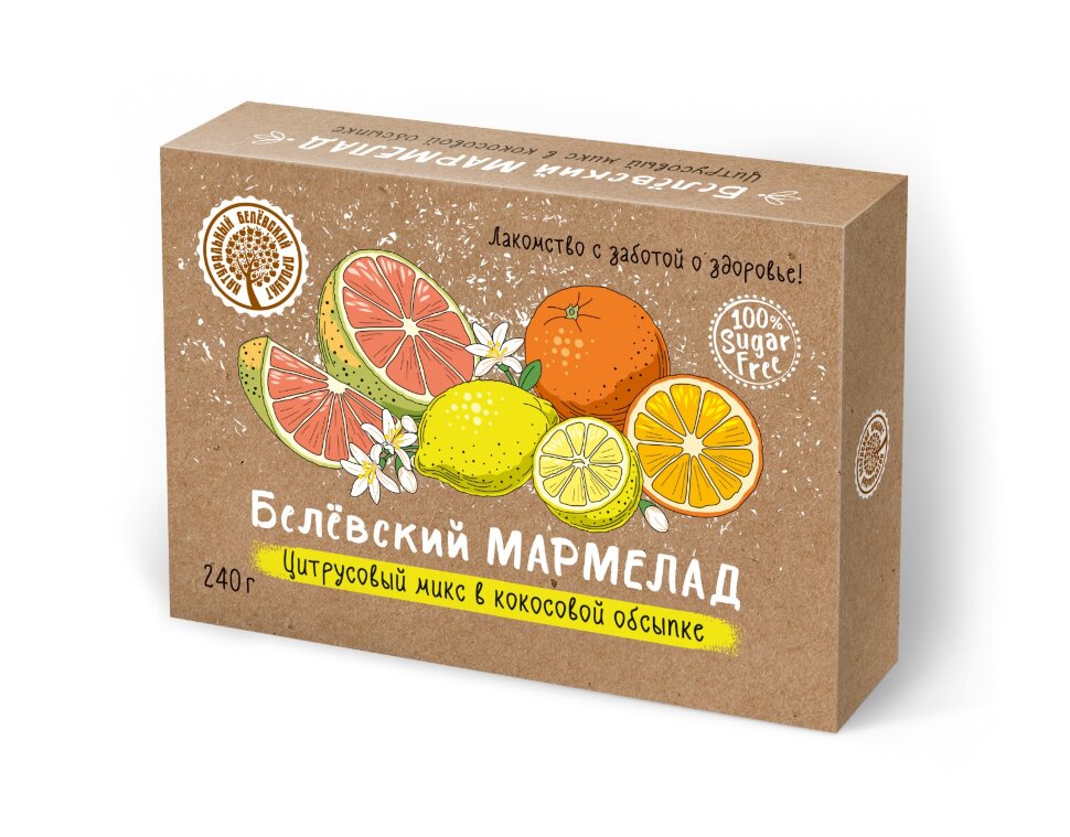  Мармелад белевский на фруктозе 240г "Цитрусовый микс" в Прокопьевске